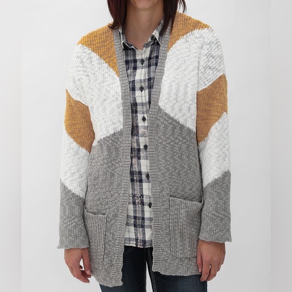 Roxy Sweaters - Roxy Open Weave Chevron Cardigan Sweater Sz XS